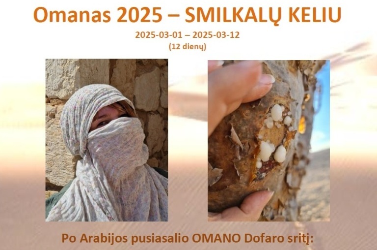 Aromaterapinės kelionės – OMANAS 2025